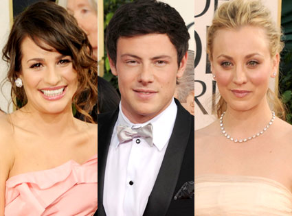 Lea Michele, Cory Monteith, Kaley Cuoco Lea Michele, Cory Monteith, Kaley Cuoco